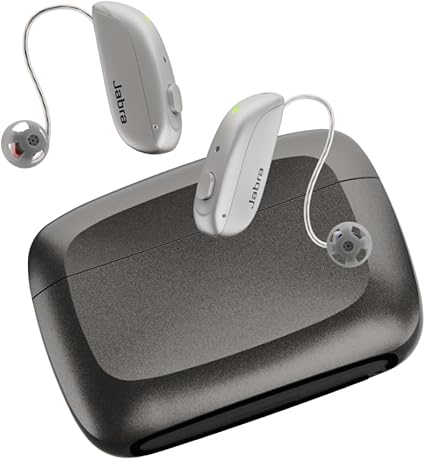 Jabra Enhance Select 500 OTC Hearing Aids, Bluetooth LE, Audiology Care Included, Silver