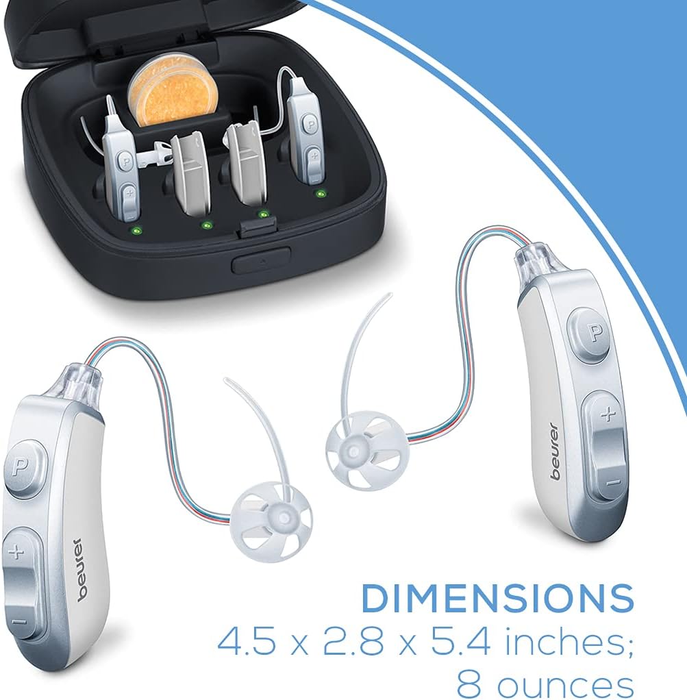 Beurer HA85 Digital Hearing Amplifier, Adjustable Sound, 8 Attachments, Grey