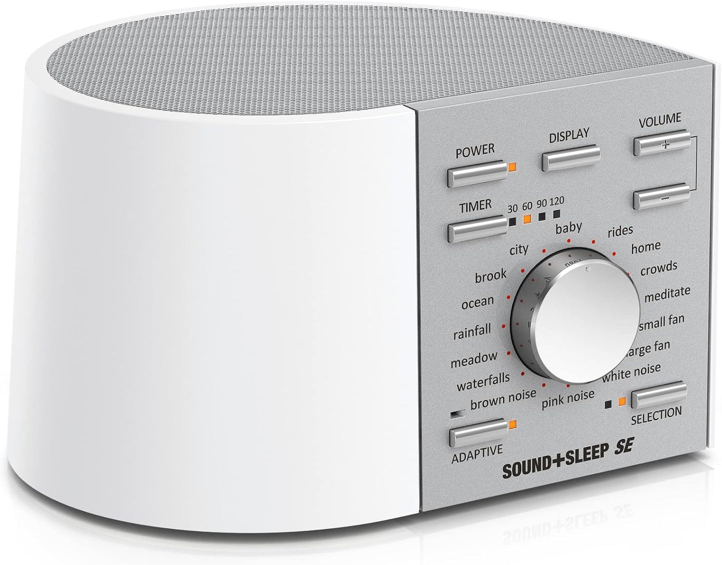 Adaptive Sound Technologies Sound + Sleep SE Noise Machine, White/Silver